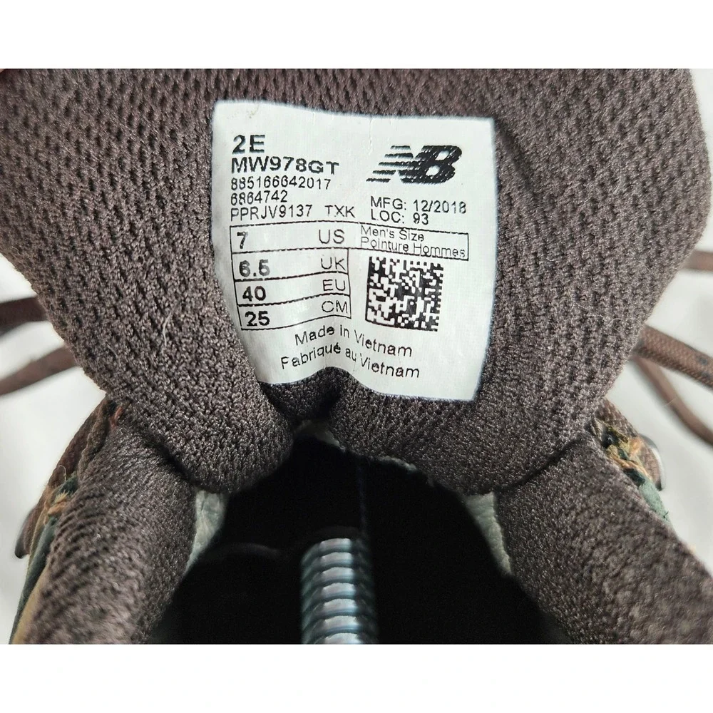 New Balance 978 Mens 7 2E Brown Leather Gore-Tex Waterproof Hiking Trail Boots